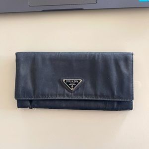 PRADA nylon leather wallet